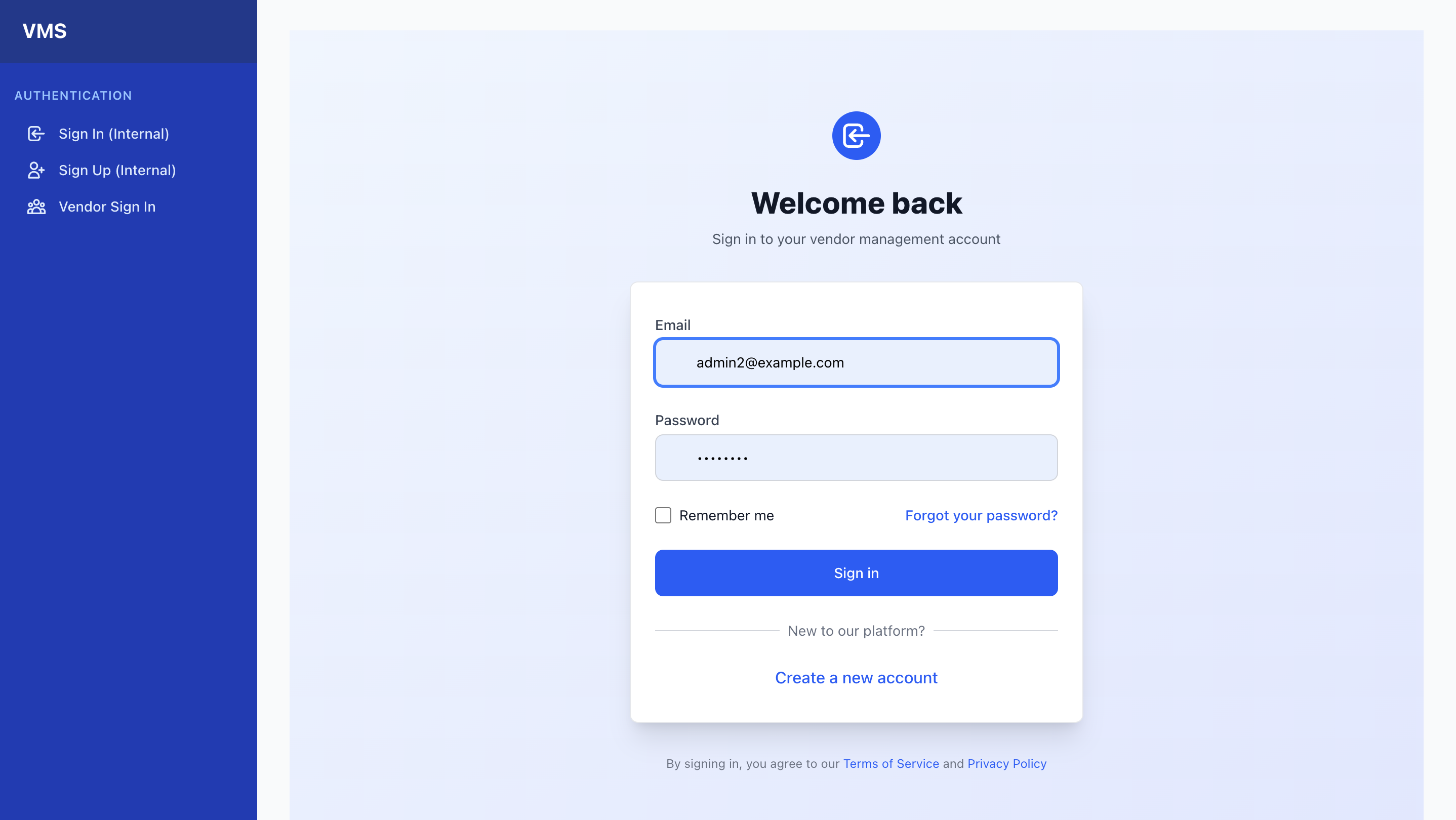 VMS Dashboard