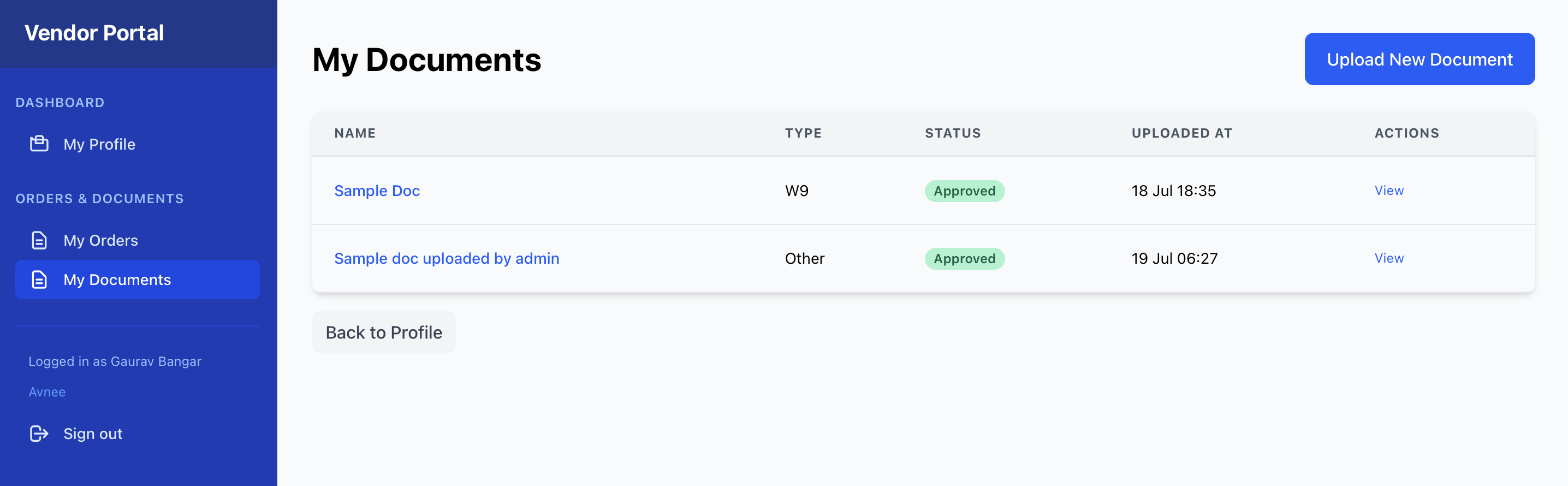 VMS Dashboard