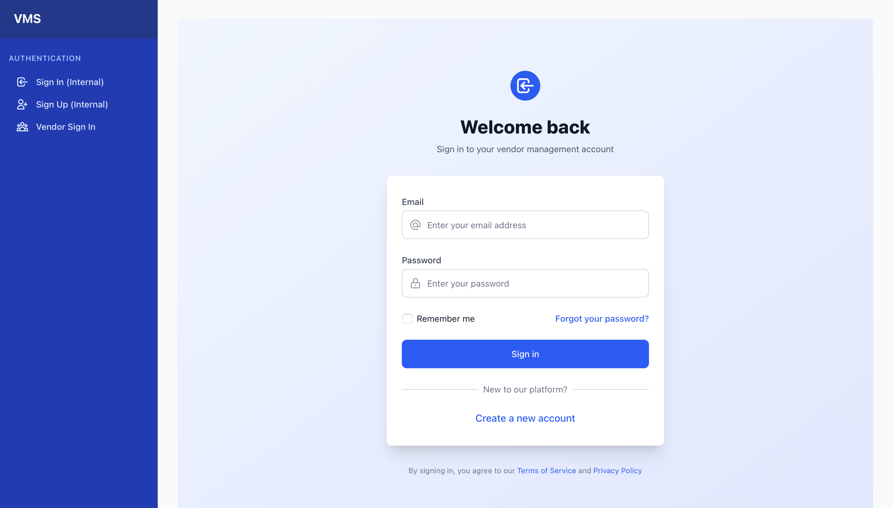 VMS Dashboard
